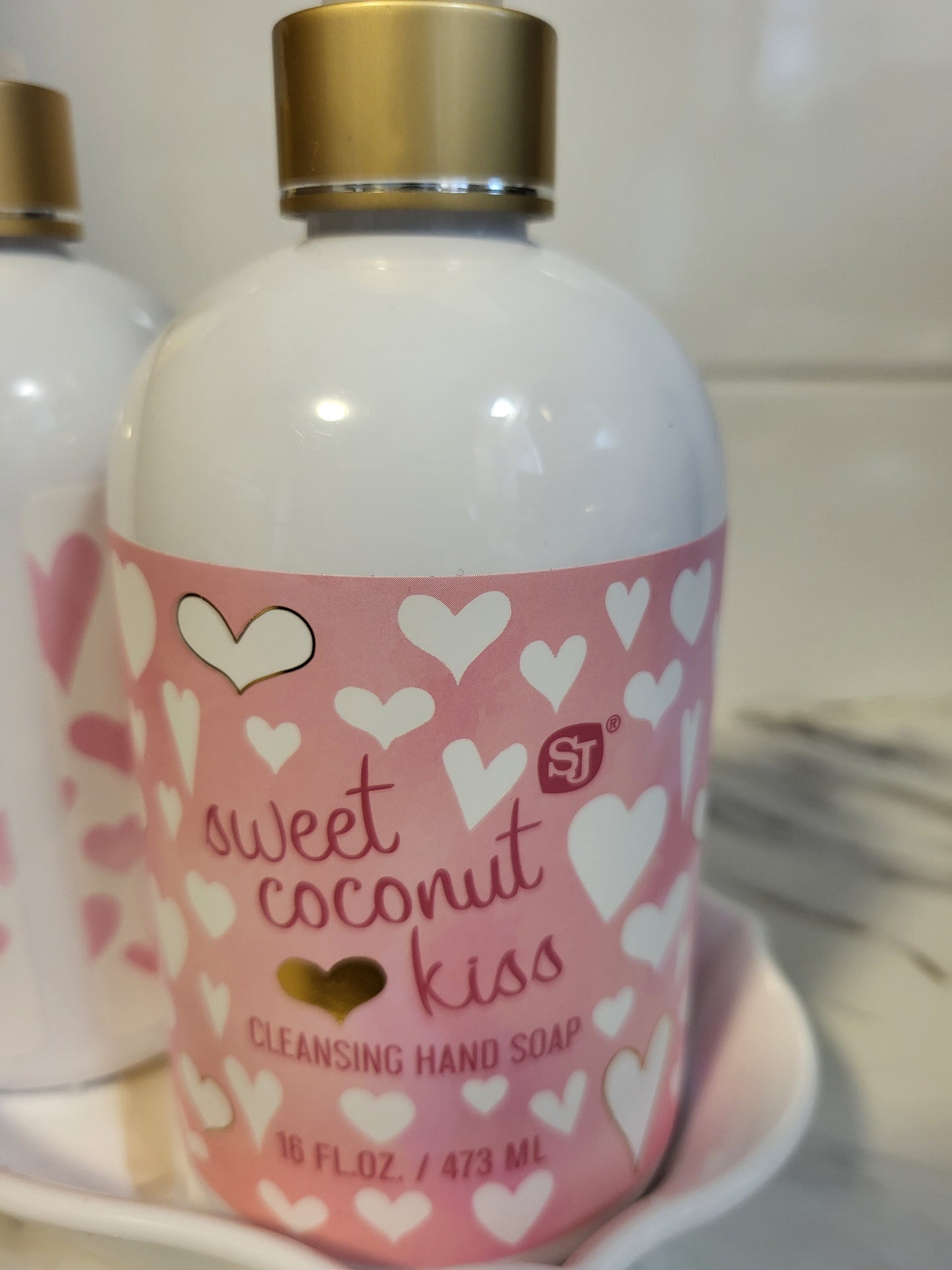 SJ Sweet Coconut Kiss Moisturizing Hand Lotion, Cleansing Hand Soap Set