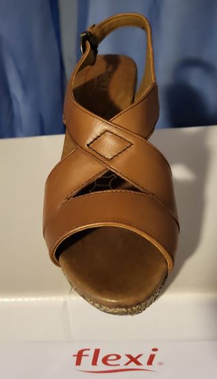 Flexi Tabaco Women's Wedge Heel Slippers, 10905, Size: 6 (US)