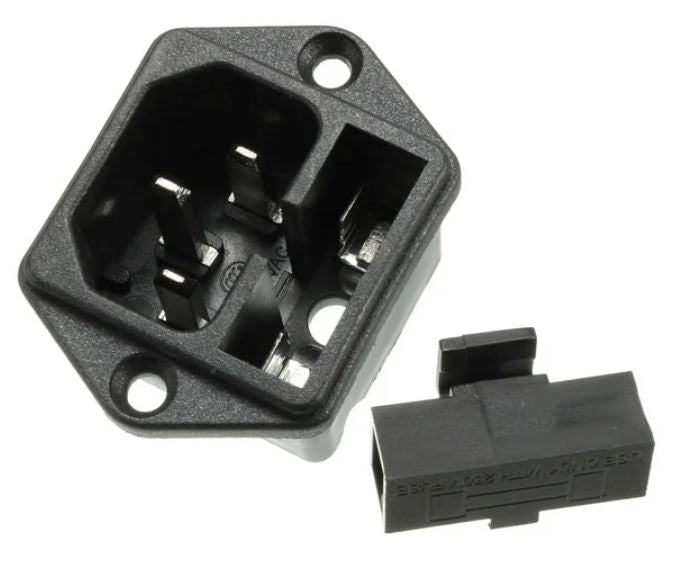 AC 250V 10A IEC320 C14 Male Power Cord Inlet Socket with Fuse Holder