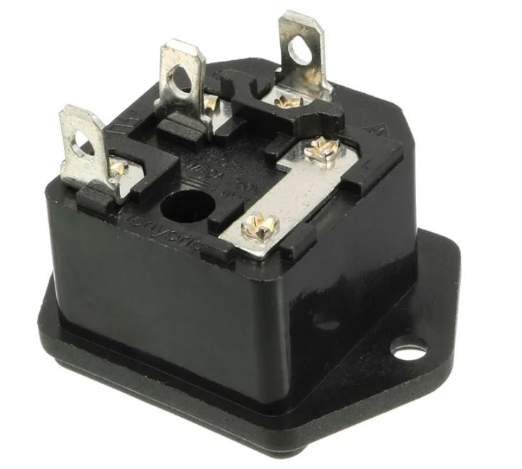 AC 250V 10A IEC320 C14 Male Power Cord Inlet Socket with Fuse Holder