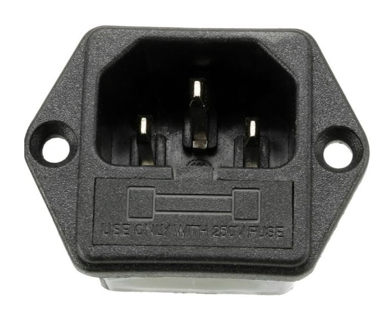 AC 250V 10A IEC320 C14 Male Power Cord Inlet Socket with Fuse Holder
