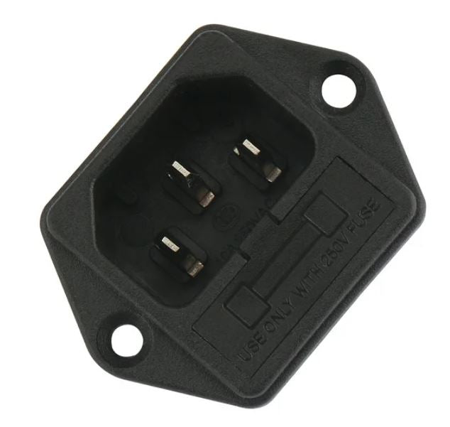 AC 250V 10A IEC320 C14 Male Power Cord Inlet Socket with Fuse Holder