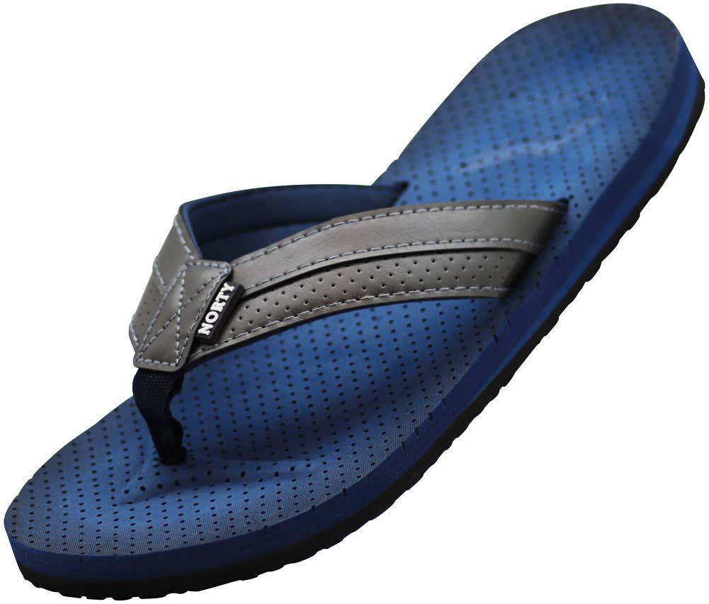 Norty Men's Soft EVA Sandal 41452, Navy - Black