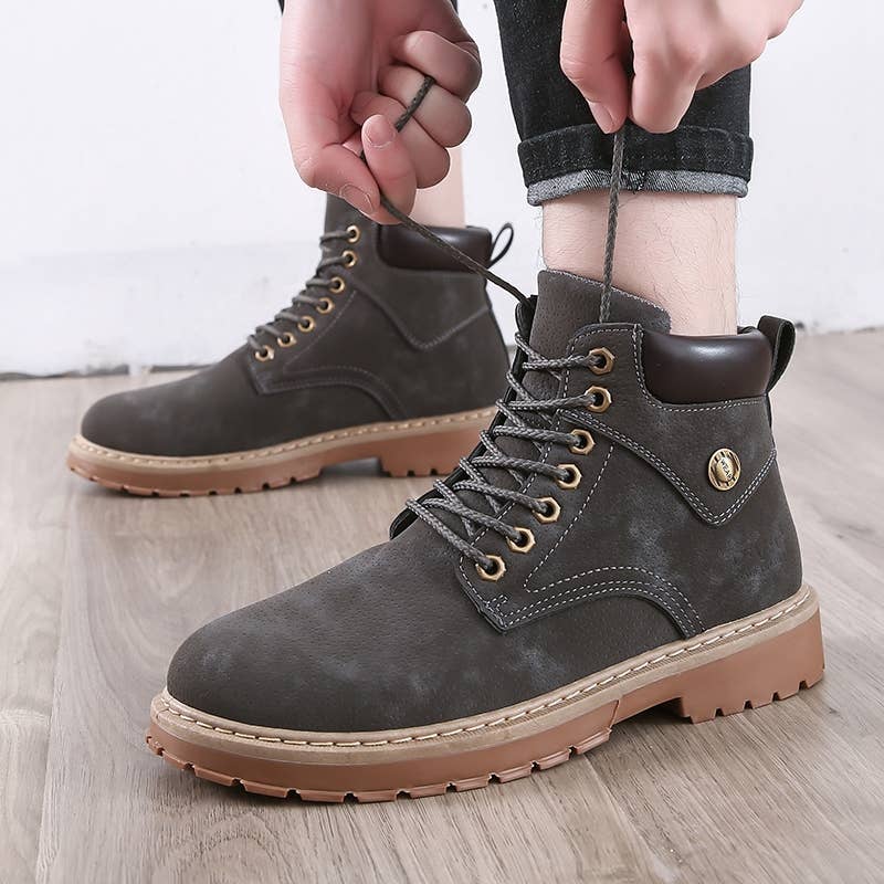Winter outdoor windproof men's high boots