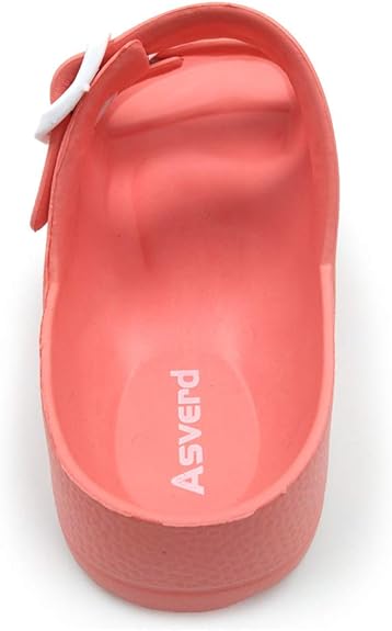 Asverd Kids Sandals Arch Support Double Buckle Slides