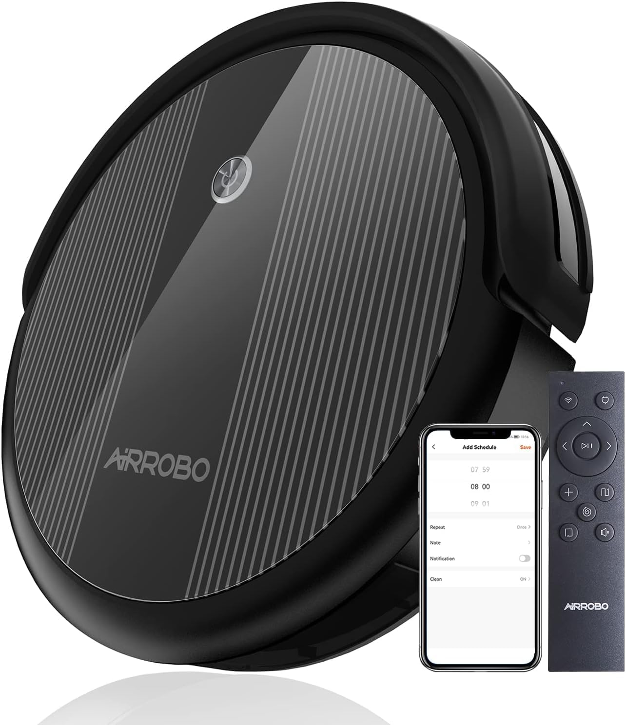 AIRROBO Robot Vacuum Cleaner, 2600Pa Strong Suction, WiFi Connected, App Control, Works with Alexa and Google Home, Self Charging, Ideal for Hard Floor, Carpet, Pet Hair, P10