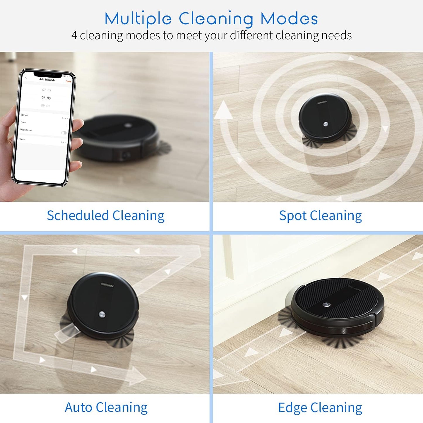 AIRROBO Robot Vacuum Cleaner, 2600Pa Strong Suction, WiFi Connected, App Control, Works with Alexa and Google Home, Self Charging, Ideal for Hard Floor, Carpet, Pet Hair, P10