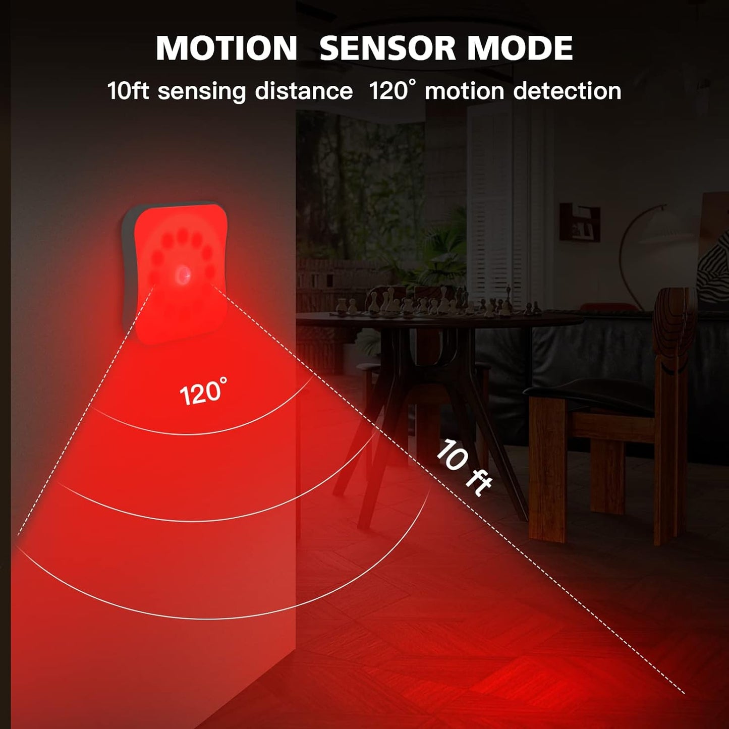 4-pack Indoor Rechargeable Motion Sensor Wireless Stick-on Night Lights
