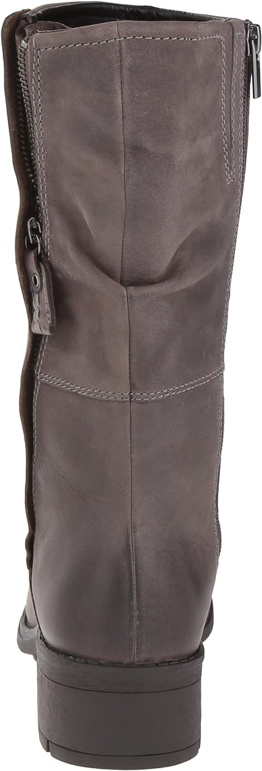 Clarks Artisan Mansi Juniper Women's Leather Boots (26102787), Grey, Size 6M (US)