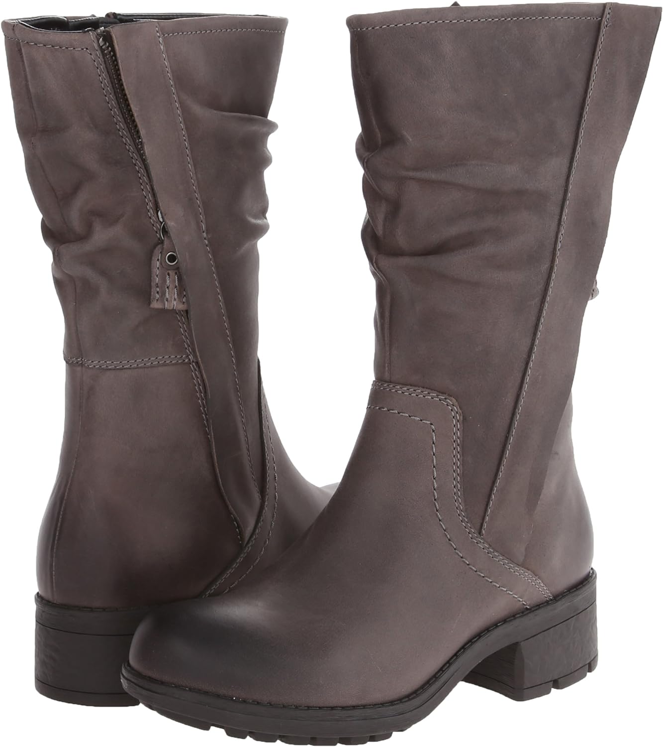 Clarks Artisan Mansi Juniper Women's Leather Boots (26102787), Grey, Size 6M (US)