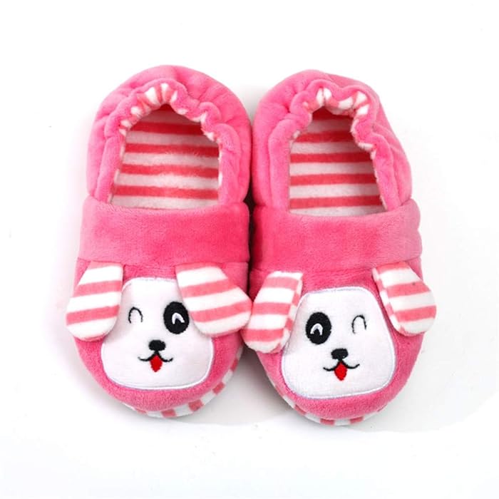 Toddler Girls Doggy Stripe Slipper, US 5-6