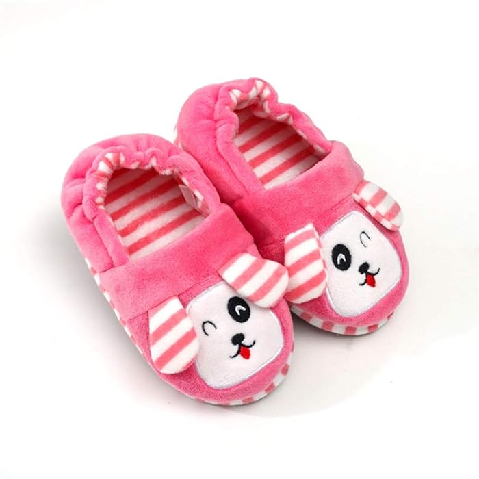 Toddler Girls Doggy Stripe Slipper, US 5-6