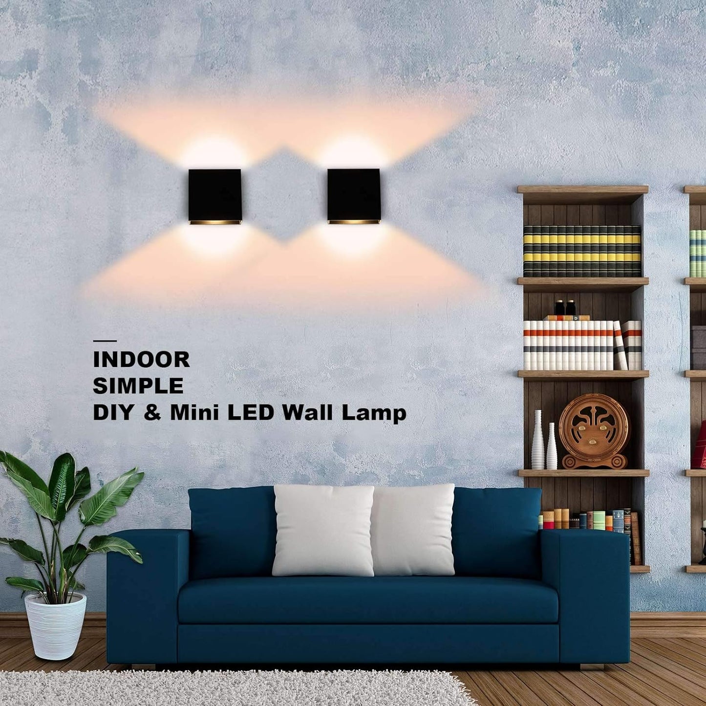 Lightess Up & Down Indoor Wall Sconce Dimmable 10W, Modern LED Mini Wall Lamp, Warm White, O1185TP, Black