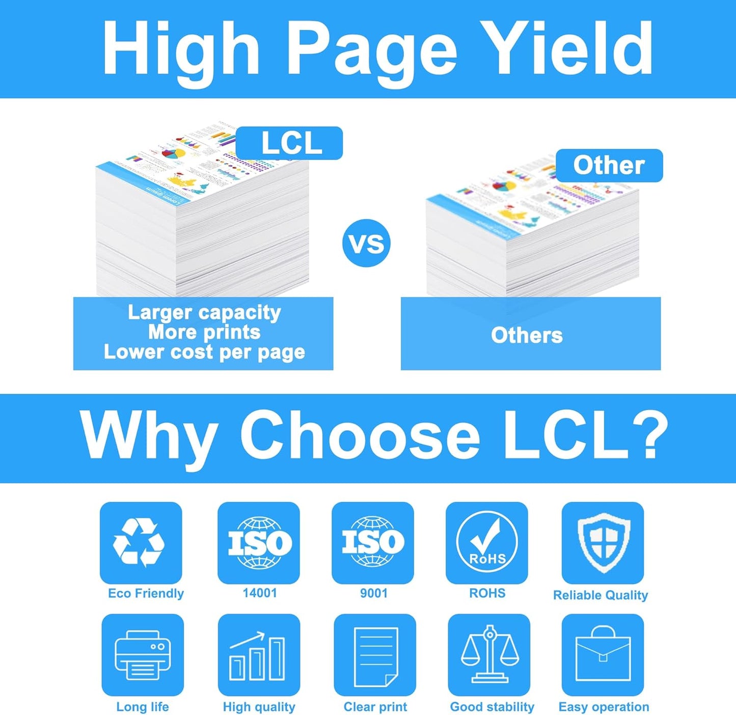 LCL 1-Pack Black Toner Cartridge Without Chip