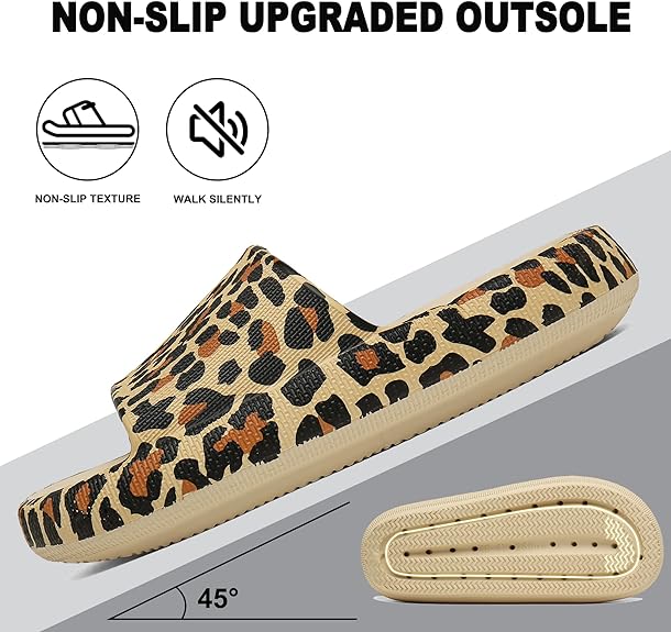 Men's Cloud Slippers, Thick Sole, Super Comfy Memory Foam, Size 11