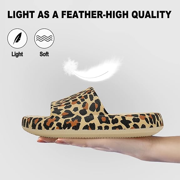 Men's Cloud Slippers, Thick Sole, Super Comfy Memory Foam, Size 11