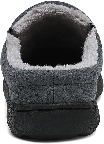 Men's Winter Foam Cozy House Slippers, Micro-suede Slip-on, Size 11