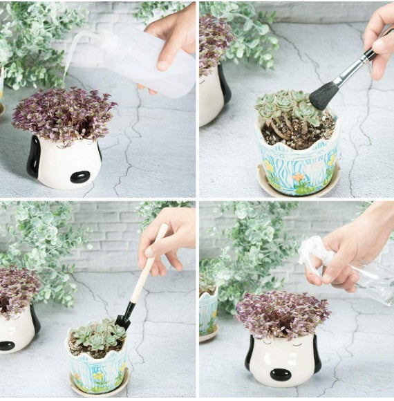 16 Pieces Succulent Tools Mini Garden Hand Tools Set, Miniature Garden Tool for Plant Care