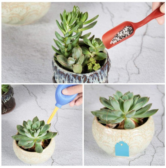 16 Pieces Succulent Tools Mini Garden Hand Tools Set, Miniature Garden Tool for Plant Care