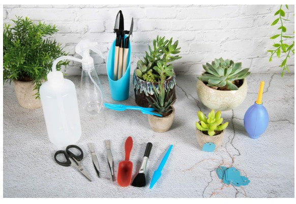 16 Pieces Succulent Tools Mini Garden Hand Tools Set, Miniature Garden Tool for Plant Care