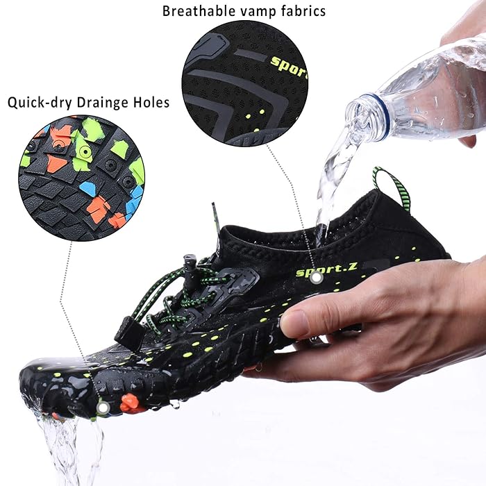 Wonesion Quick Dry Water Shoes, Unisex