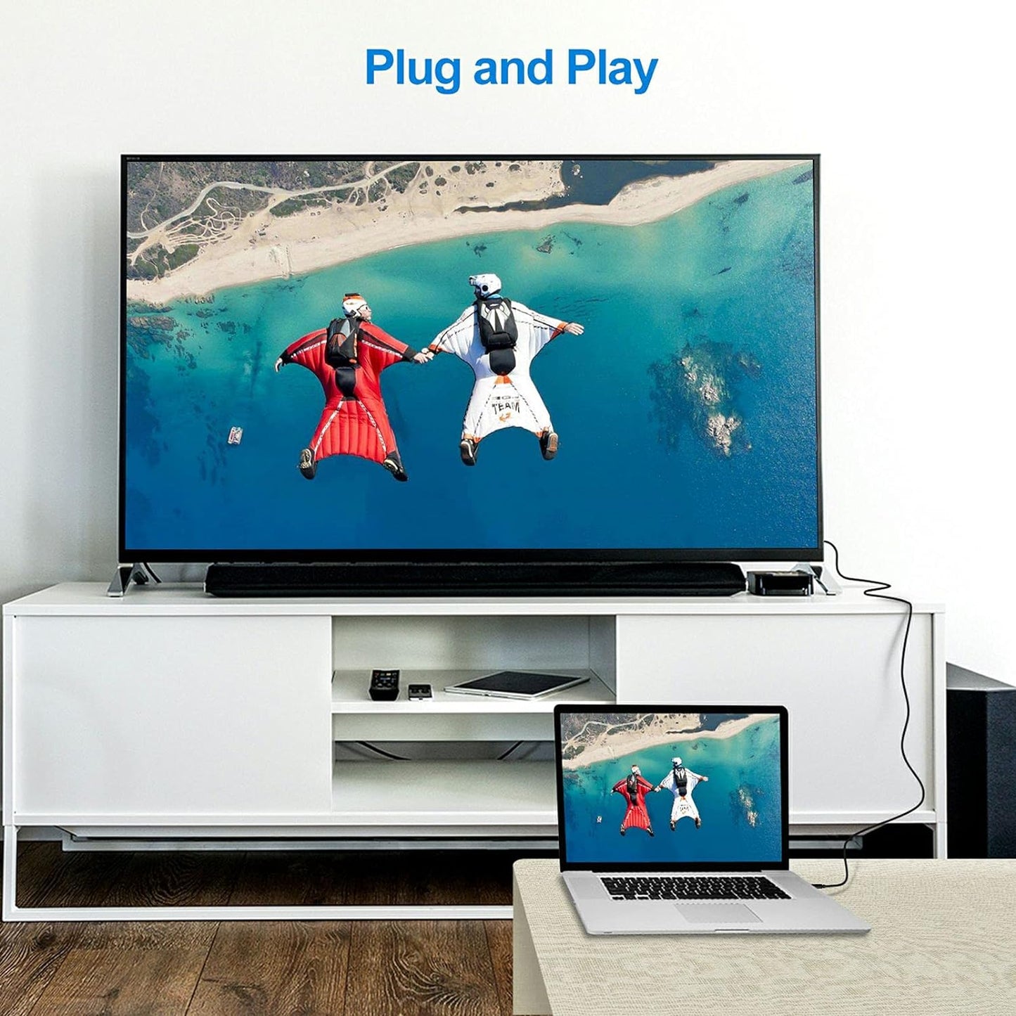 Rankie Mini DisplayPort (Mini DP) to HDMI Cable, 4K Resolution Ready, 6 Feet, Black