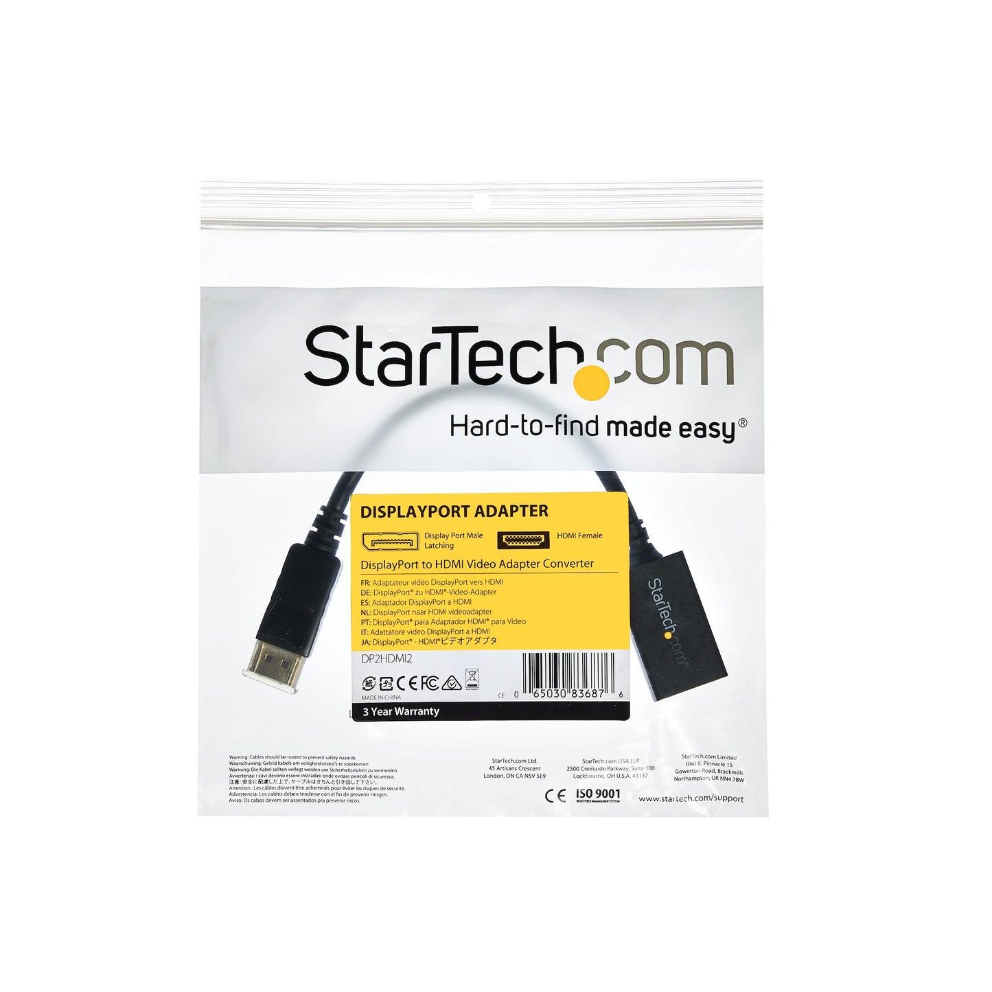StarTech.com DisplayPort to HDMI Video Adapter Converter