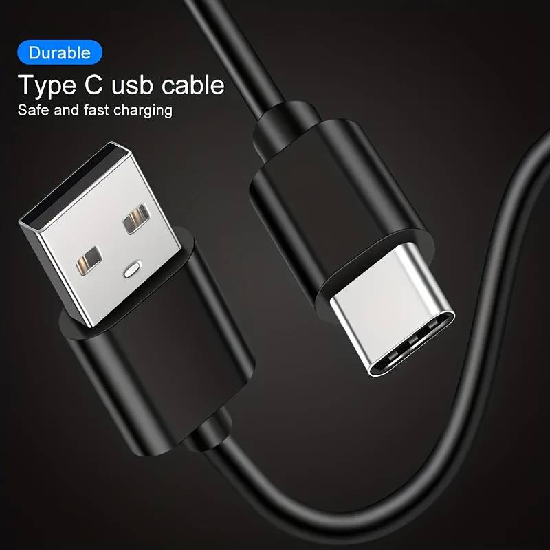 1pc USB-A to Type-C Fast Charging Braided Cable