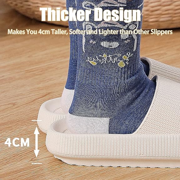 Pillow Slippers for Women, Non-Slip, Quick Drying Open Toe Super Soft & Comfy