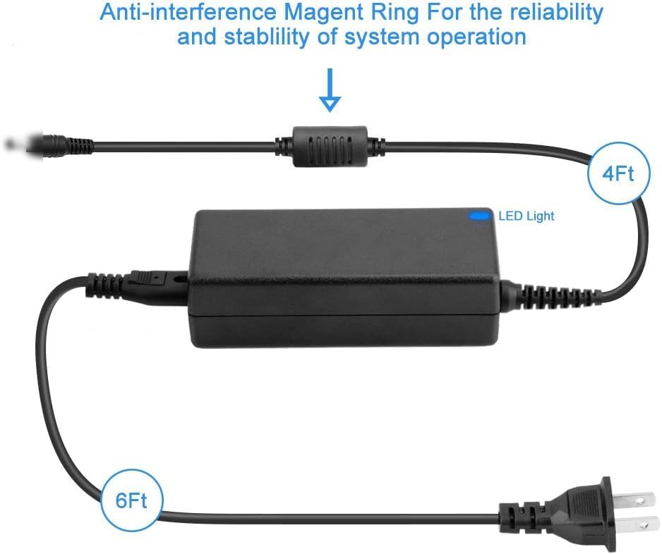 YUSTDA 12V 5A 60W AC/DC Adapter