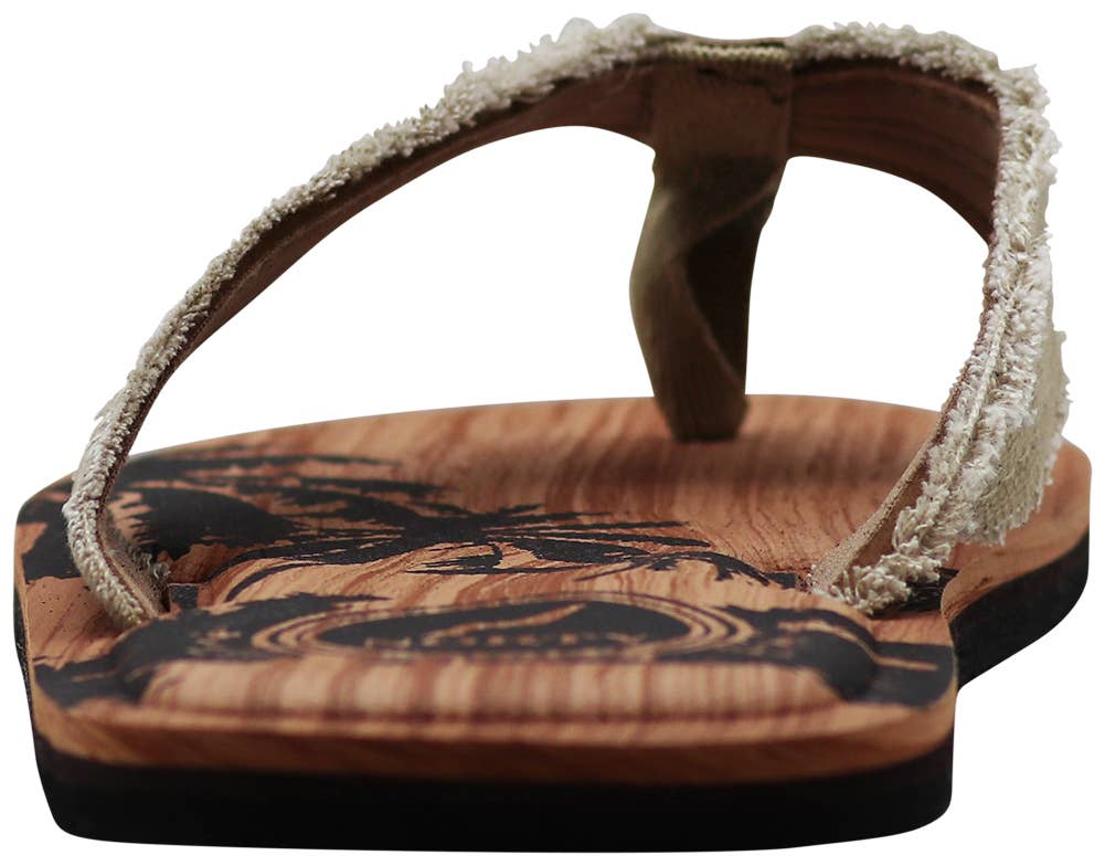 Norty Men's Memory Foam Foot-bed Sandals, Tan Canvas, Size 11