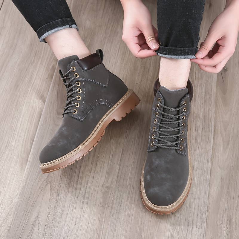 Winter outdoor windproof men's high boots