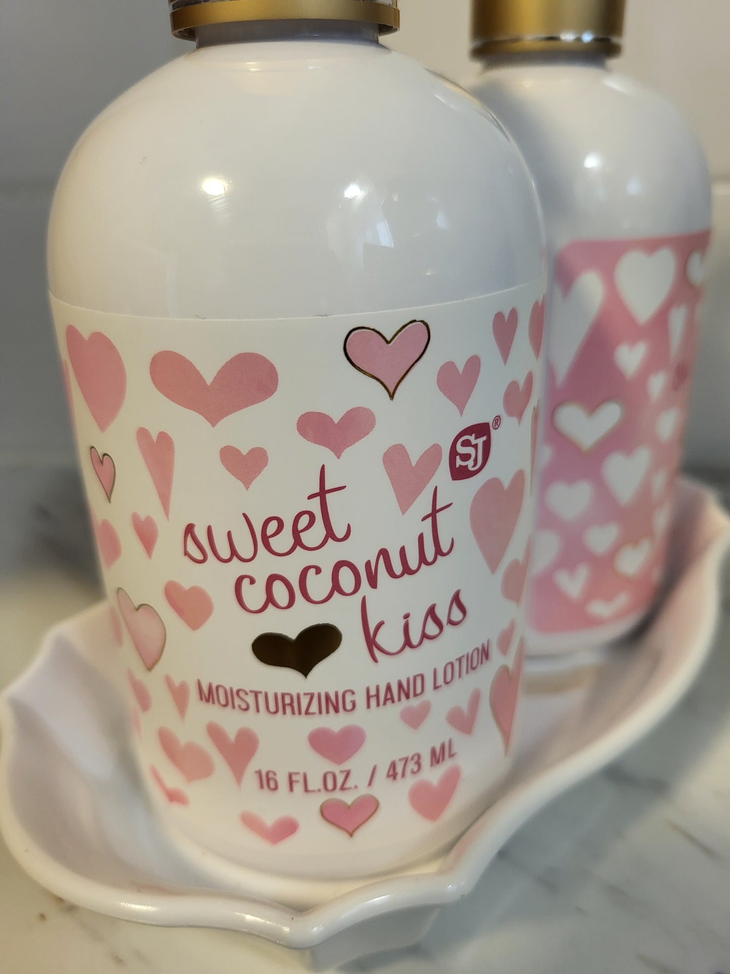 SJ Sweet Coconut Kiss Moisturizing Hand Lotion, Cleansing Hand Soap Set