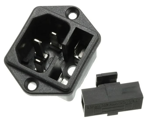 AC 250V 10A IEC320 C14 Male Power Cord Inlet Socket with Fuse Holder