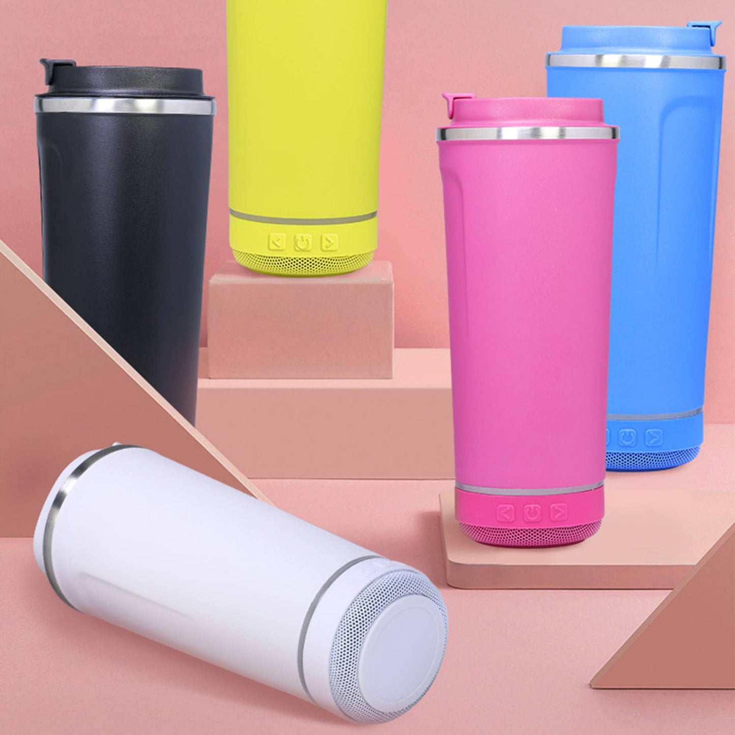 Bluetooth Speaker Tumbler (550 ml) with Spill Proof Lid