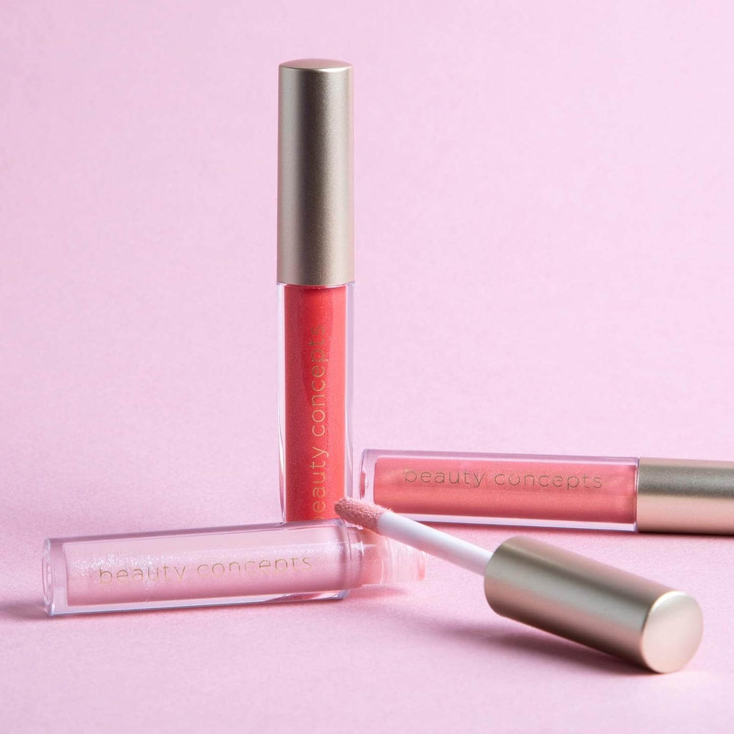 Beauty Concepts Lip Gloss Collection, 12-Piece Lip Gloss Set, Pink and Red Colors