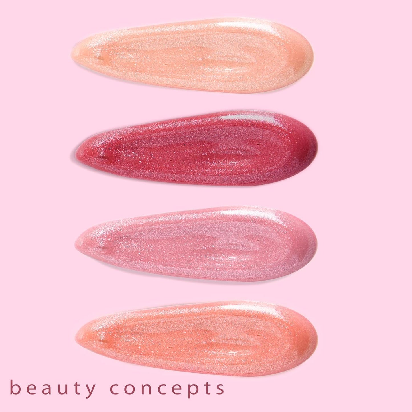 Beauty Concepts Lip Gloss Collection, 12-Piece Lip Gloss Set, Pink and Red Colors
