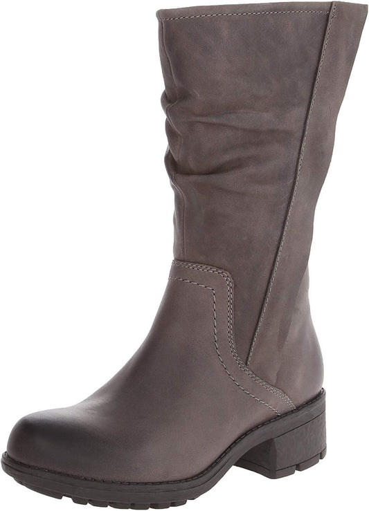 Clarks Artisan Mansi Juniper Women's Leather Boots (26102787), Grey, Size 6M (US)