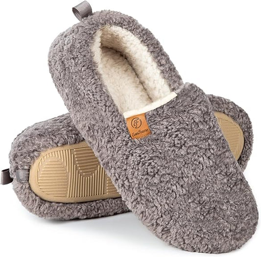 EverFoams Women's Slip-On Home Slippers, Soft Memory Foam House Slippers for Ladies Indoor, Size 11-12