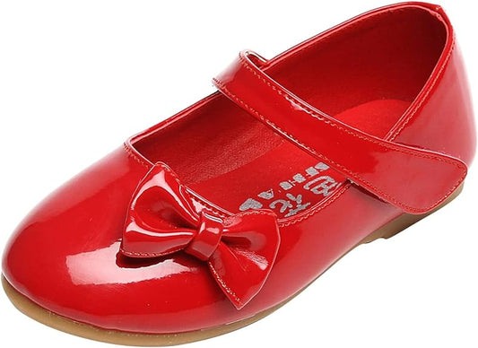 Girl's Leather Shoes, Red