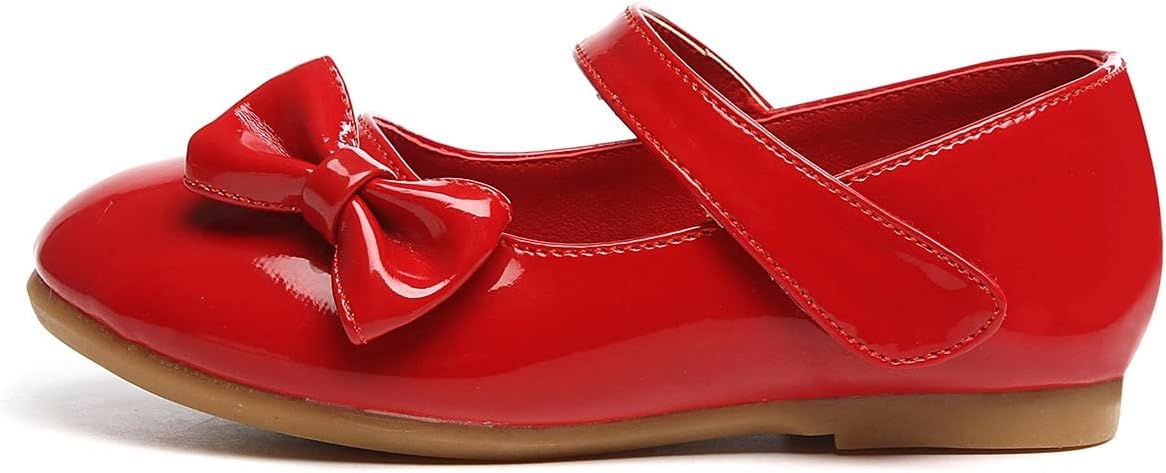 Girl's Leather Shoes, Red