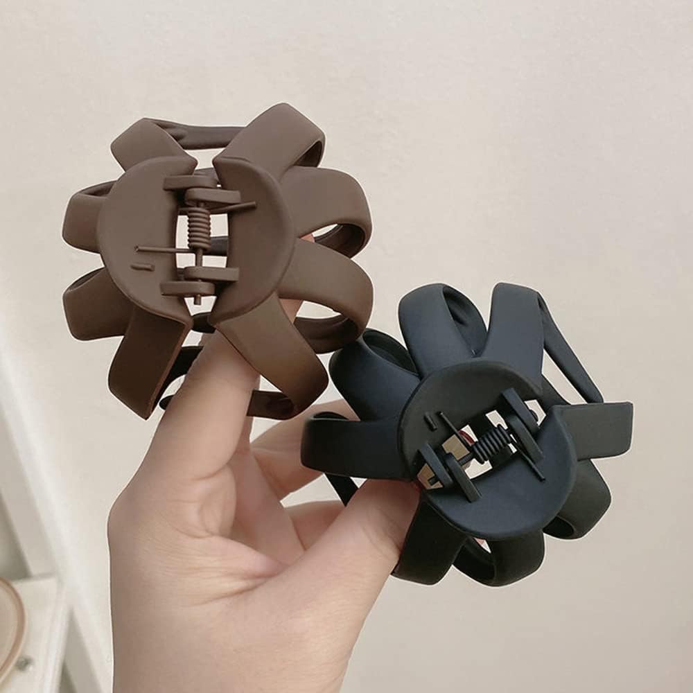 Octopus Matte Hair Claw Clips, Strong Non-slip Jaw Grip Clips for Hair Styling, 4 pcs