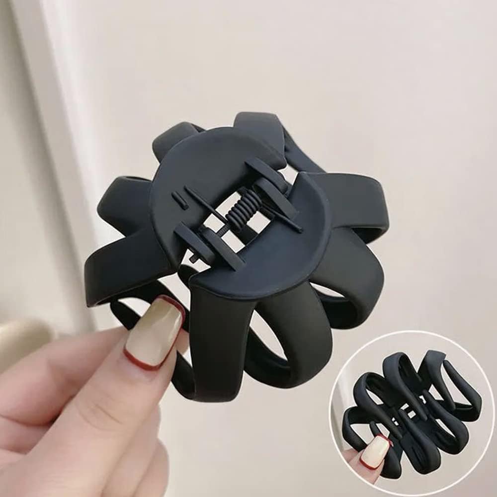 Octopus Matte Hair Claw Clips, Strong Non-slip Jaw Grip Clips for Hair Styling, 4 pcs