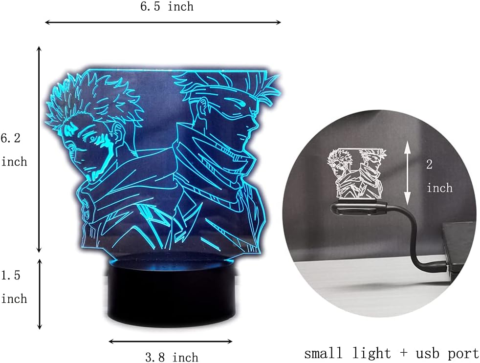 Jujutsu Kaisen 3D Illusion Lighting, 16 Colors Change Remote
