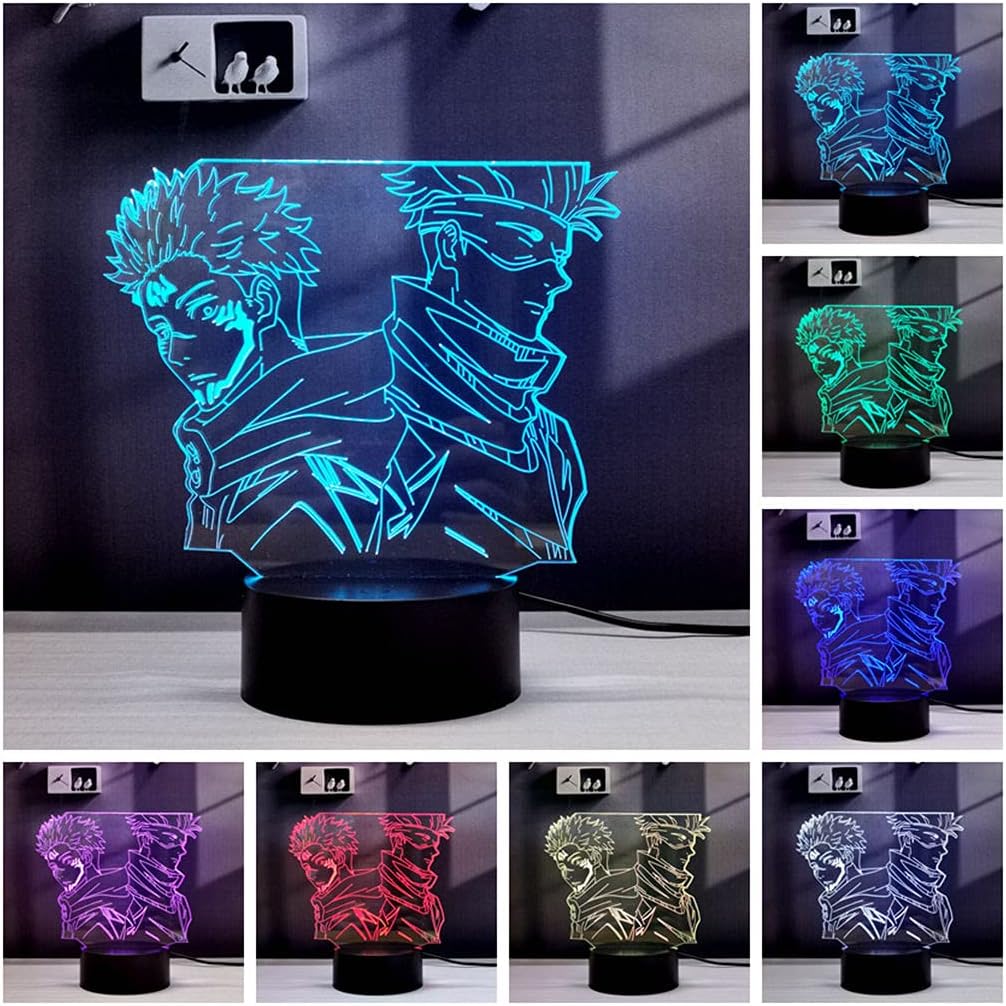 Jujutsu Kaisen 3D Illusion Lighting, 16 Colors Change Remote