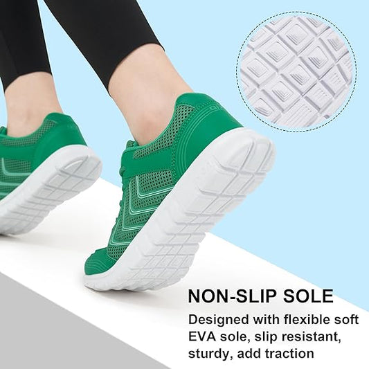 Judxsious Athletic Running Shoes for Women, Breathable Mesh Sneakers Lightweight, Size 8