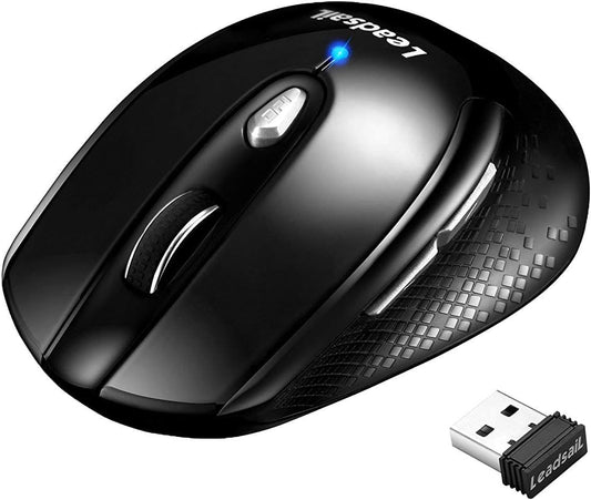 Leadsail 2.4G Slim Portable 6-button Wireless USB Cordless Laptop Mouse