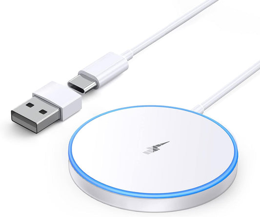 Magnetic Wireless Charger with Dual Charging Ports