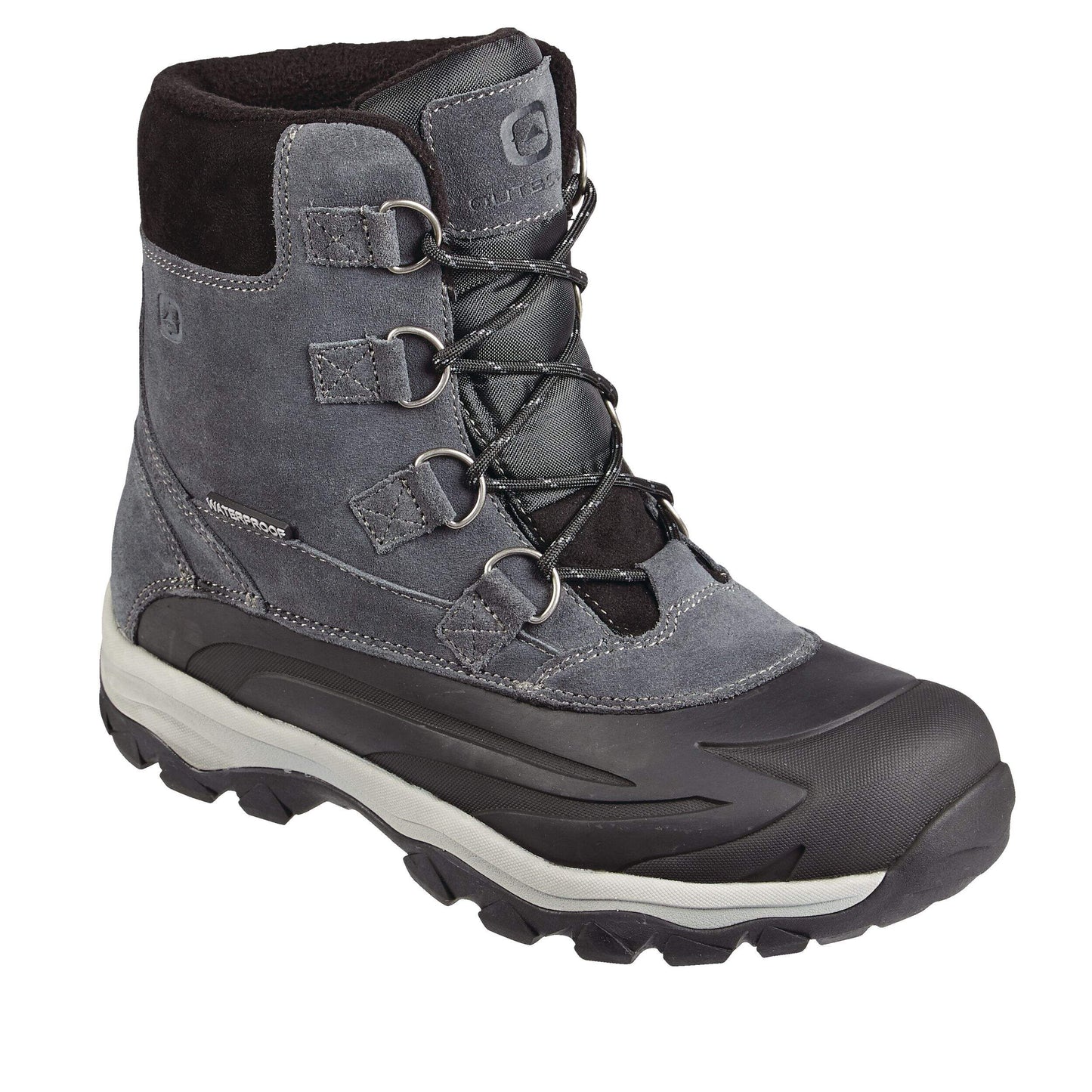 Outbound Men's Chillbo Thermal Insulated Leather/Rubber Winter Snow Boots, Waterproof, Warm, Size 10