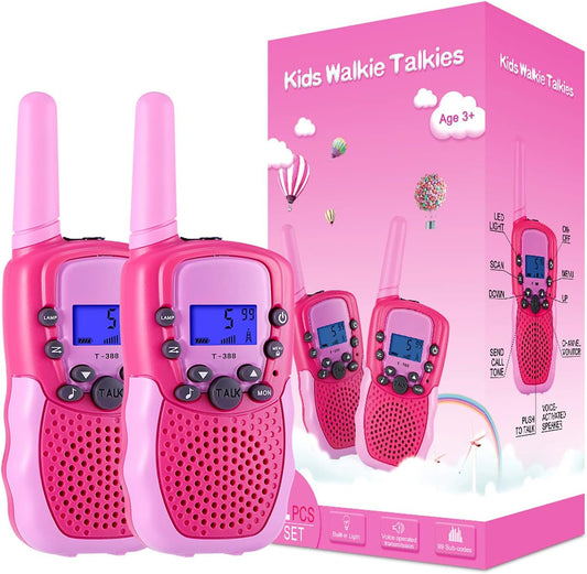 Long Range 22-Channel Walkie Talkies for Kids 6-12 Years Old, 2-Pack